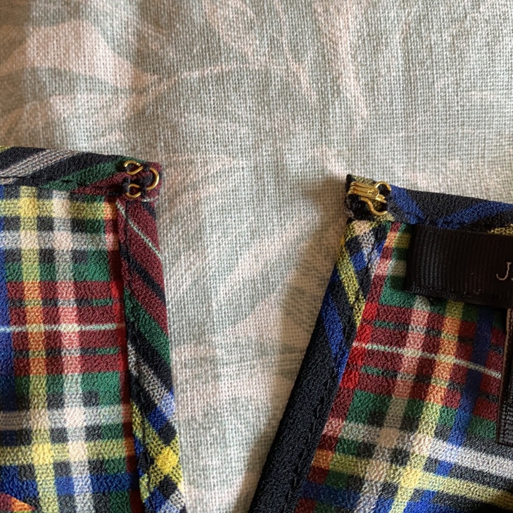 J Crew Edie Top in Stewart Tartan Plaid - Picture 4 of 11